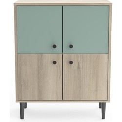 Klein 4-deurs houteffect buffet L61cm - ARTY