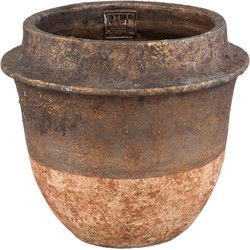 PTMD Bloempot Christenee - 23x23x20 cm - Cement - Grijs