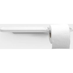 MindSet toiletrolhouder met plankje - Mineral Fresh White