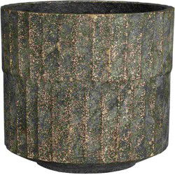Mica Decorations Bloempot Apiro - 24x24x22 cm - Cement - Zwart