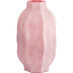 Light&living Vaas Ø25x44,5 cm TEJEDA glas donker roze