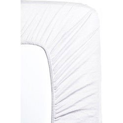Hotel Home Collection - Jersey Hoeslaken - 160/180x200+30 cm - Wit
