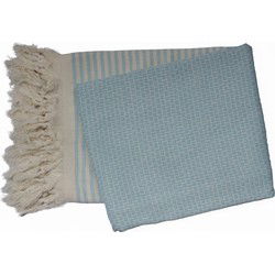 PHLOX Hamamdoek 100 x 200 cm, saunadoek, strandhanddoek, yogadoek en spa-doek, zacht, lichtgewicht, groot, Oeko-Tex gecertificeerd 100% katoen - turquoise aqua