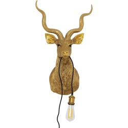 Kare Wandlamp Animal Goat Gold