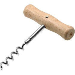 Fackelmann Basic Kurkentrekker 10.5 cm Hout/Chroom