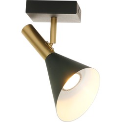 Trendy Spot - Anne Light & Home - Metaal - Trendy - GU10 - L: 170cm - Voor Binnen - Woonkamer - Eetkamer - Zwart