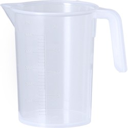 Keuken maatbeker/mengbeker - kunststof - transparant - 500 ml - schenktuit - Maatbekers