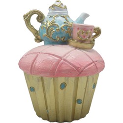 Clayre & Eef Decoratie Cupcake Ø 11x15 cm Roze Kunststof