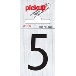 Route alulook 60 x 44 mm Sticker zwarte cijfer 5 pick up
