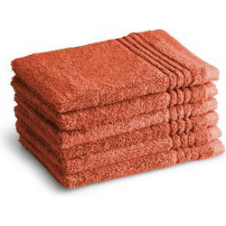 PHLOX Washandjes Set 16x21 cm - 6 stuks - 600 g/m2 Zacht Katoen - Supreme Collectie - Terracotta