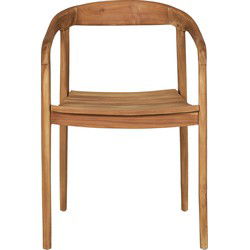 Eetkamerstoel - Naturel Teak - 55x52x76cm - Otero - Set van 2