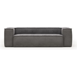 Kave Home - 3-zitsbank Blok grijs corduroy 240 cm