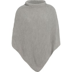 Knit Factory Coco Gebreide Poncho - Iced Clay - One Size