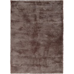 Vercai Rugs Shadow Collectie - Hoogpolig Vloerkleed - Zacht Tapijt voor Woonkamer - Polyester - Bruin - 160x230 cm