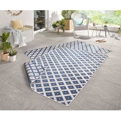 Binnen & Buiten Omkeerbaar vloerkleed - Nizza Blauw/Crème - 200 X 290 CM