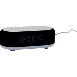 Karlsson - Wekker Vogue w. Phone Charger And Blue Tooth - Zwart