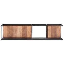 DTP Home TV wall element hanging rack Cosmo,43x180x40 cm, recycled teakwood