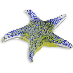 A MURANO STYLE GLASS STARFISH PAPERWEIGHT