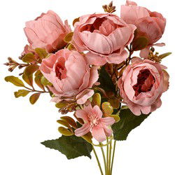 Clayre & Eef Kunstbloem 34 cm Roze Kunststof