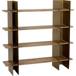 Rek met metalen frame en planken in eikenlook L120 cm - KATE