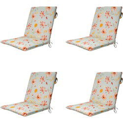 Madison -  Stapelstoelkussen Florina orange - Ca. 97x49 cm - Set van 4