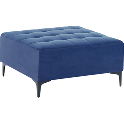 Beliani ABERDEEN - Ottomaan-Blauw-Fluweel