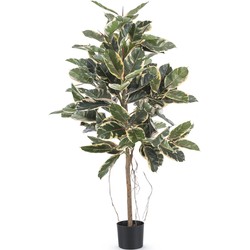 Hoyz Greenery - Kunstplant Rubber Plant Bont 150 cm