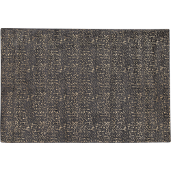 ESEL - Laagpolig vloerkleed - Grijs/Goud - 140 x 200 cm - Viscose