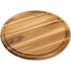 Kesper snijplank - rond - met sapgroef - Dia 30 cm - Acacia hout - Serveerplanken