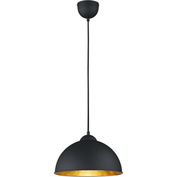 Stolpvormige hanglamp 1xE27 mat zwart
