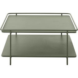 Salontafel Groen Metaal - 75x75x34,3cm - Yuba
