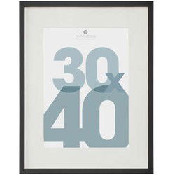Atmosphera Fotolijstje met passe partout - voor een foto van 30 x 40 cm - zwart - MDF/Glas - Fotolijsten