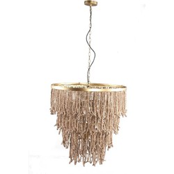PTMD Hanglamp Cille - 70x70x76 cm - Hout - Naturel