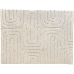 Vloerkleed Rechthoek - Beige Wol - 200x230x2cm - Fee