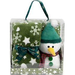 Unique Living - Giftbox Xmas Snowman Green - 90x75cm