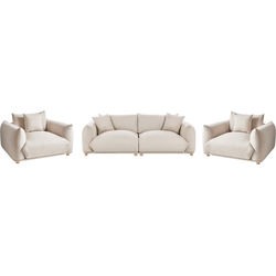 Beliani LUVOS - Zitgroep-Beige-Polyester