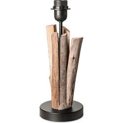 Landelijke tafellamp voet Bindy voor lampenkap - 15/15/33cm - gemaakt van Hout - geschikt voor E27 LED lichtbron - voor lampenkap met doorsnede max.35cm