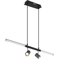 Industriële hanglamp Hl - L:80.4cm - LED - Metaal - Zwart