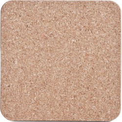 Vierkante onderzetters voor pannen/schalen - 6x - kurk - 24 x 24 cm - Panonderzetters