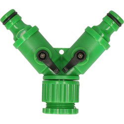 Tuinslang - splitter 2-weg - soft - buitenkraan opzetstuk - Tuinslangaccessoires