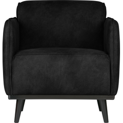 BePureHome Statement Fauteuil Met Arm - Polyester - Zwart - 77x72x93