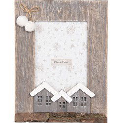 Clayre & Eef Fotolijst 10x15 cm Bruin Hout Glas
