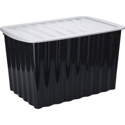 Storage Solutions Opslagbak-opbergdoos - deksel - kunststof - 84L - Opbergbox