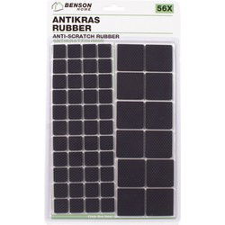 Benson Antikras rubber - zwart - meubelvilt - 56-delig - Meubelviltjes