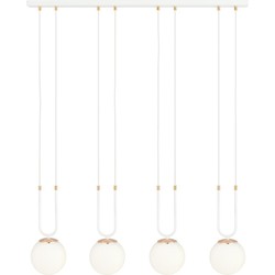 retro hanglamp Sanna Wit 4-lichts