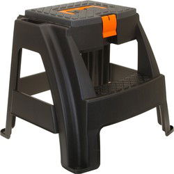 Opstapkrukje - met opbergvak en handgreep - 47 x 41 x 42 cm - Huishoudkrukjes