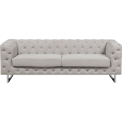VISSLAND - Chesterfield bank 2-zits - Lichtbeige - Polyester