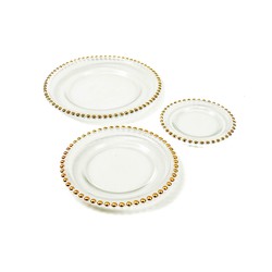 Housevitamin Dinnerplate  Glass - Gold - 21,5cm