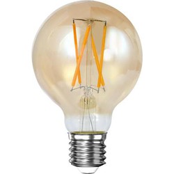 Hoyz Collection - Lichtbron LED [G70] Filament Bol Ø7 - Amberkleurig Glas