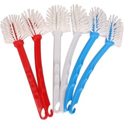 Afwasborstels met haakje - 6x - in verschillende kleuren - 28 cm - Afwassen - Afwasborstels - Afwasborstel